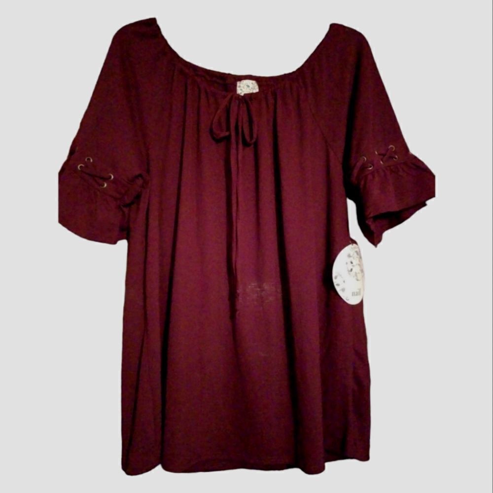 Naif Short Sleeve Blouse Size 1X